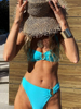 2025 New Solid Two-Piece Bikini With Push-Up And Fashion Metal Accents