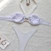 2025 Halter Tie Bikini Set Sexy Low Waist Two-Piece Swimsuit In Stock