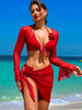 Sexy Four-Piece Bikini Set - Sun Protection Beach Vacation Swimwear