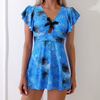 2025 European Skirted Tankini With Separate Triangle Bottoms, Fresh And Modest Style