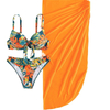 2025 New European Three-Piece Bikini Set With Sexy Cover-Up For Beach Vacations