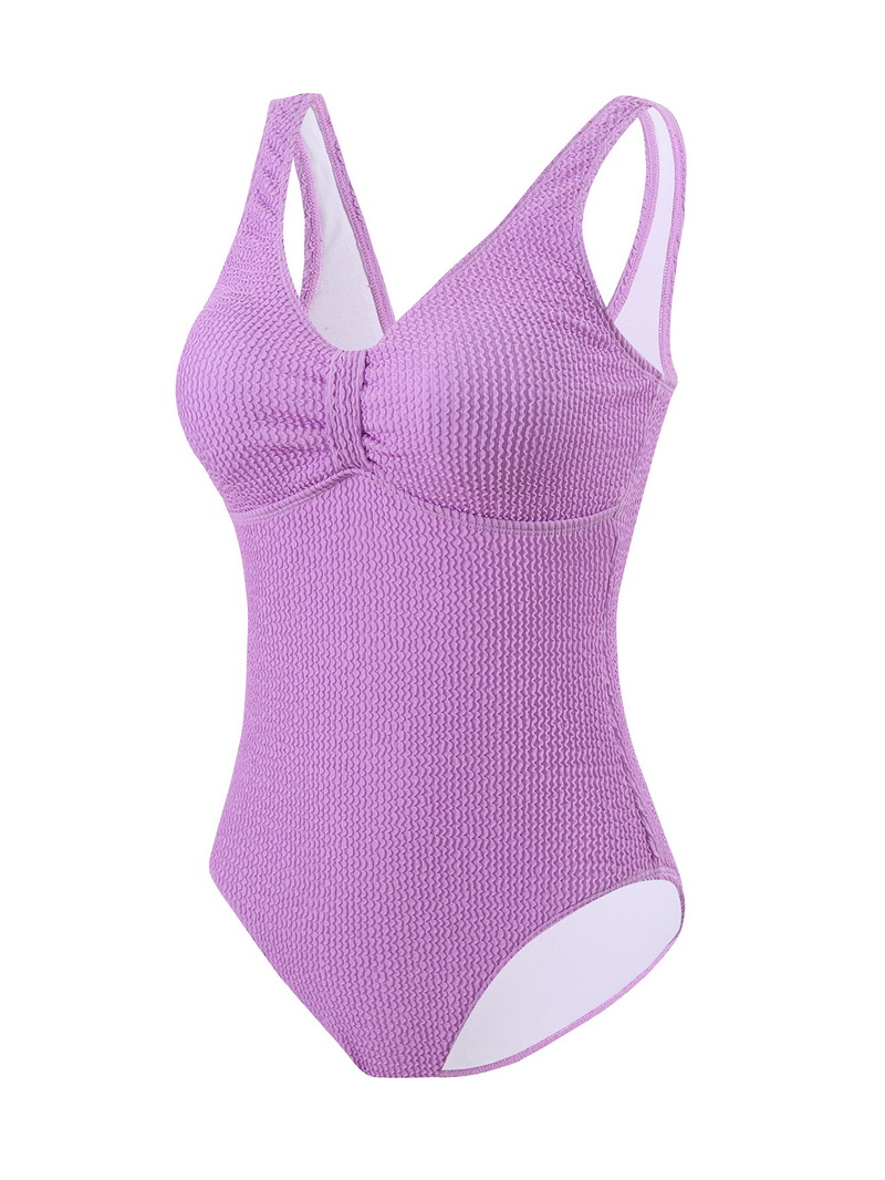 2025 New European Solid One-Piece Swimsuit With Sexy Tight Fit Bikini Style_13