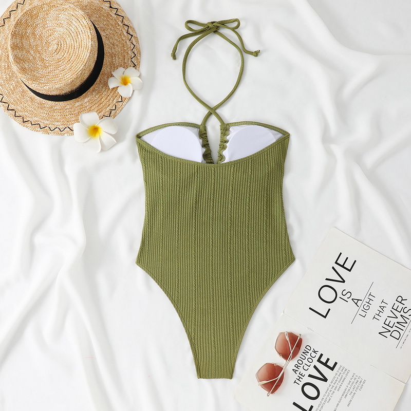 2025 New Ins-Style European One-Piece Swimsuit With Strappy Halter And Cut-Out Design_08