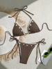 2025 New Shell Triangle Bikini Set - Halter Tie-Up Sexy Swimsuit for Women