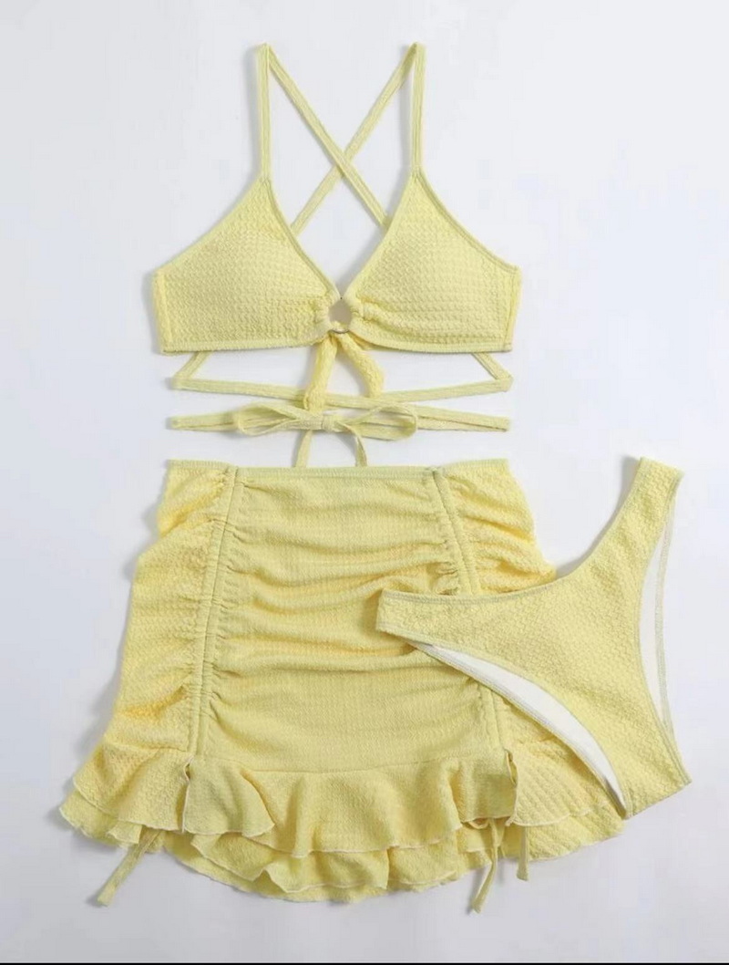 New Sexy 3-Piece Bikini Beach Set for Women - Stylish Swimwear_12