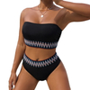 New Sexy Two-Piece Bikini Set – Western Style Solid Color Swimwear