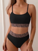 2025 New Western Style Two-Piece Bikini – High Waist Strappy Back Swimwear