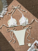 New European and American 3D Floral High Cut Halter Bikini Set