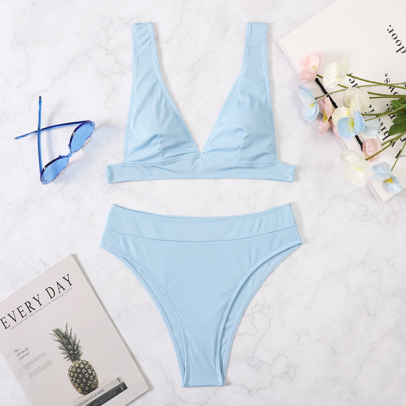 2025 New High-Waisted Bikini Set Hot Sale Sexy Two-Piece Swimsuit for Women_22