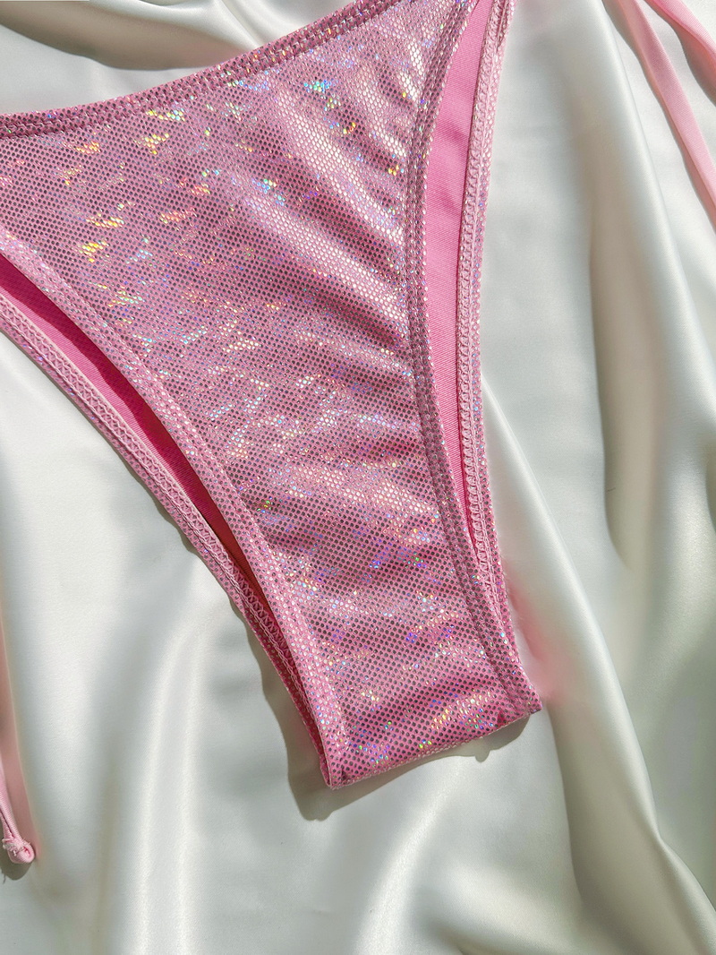 2025 Sexy Solid Color Bow Bikini - Women's Beach Vacation Swimwear_17