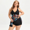 New European Big Size Women's Bikini Swimwear with Boyshorts