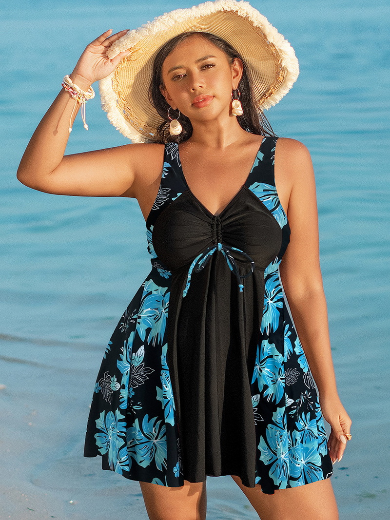 2025 New European Plus Size Women's Conservative Two-Piece Swimwear