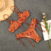Printed Tie Strap Bikini Two-Piece Swimsuit S-XXXL Sexy European Fashion