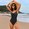 2025 New European Solid Lace One-Piece Swimsuit Hot-Selling Swimwear