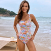 2025 New Floral Print One-Piece Swimsuit Set Hot-Selling Women's Swimwear