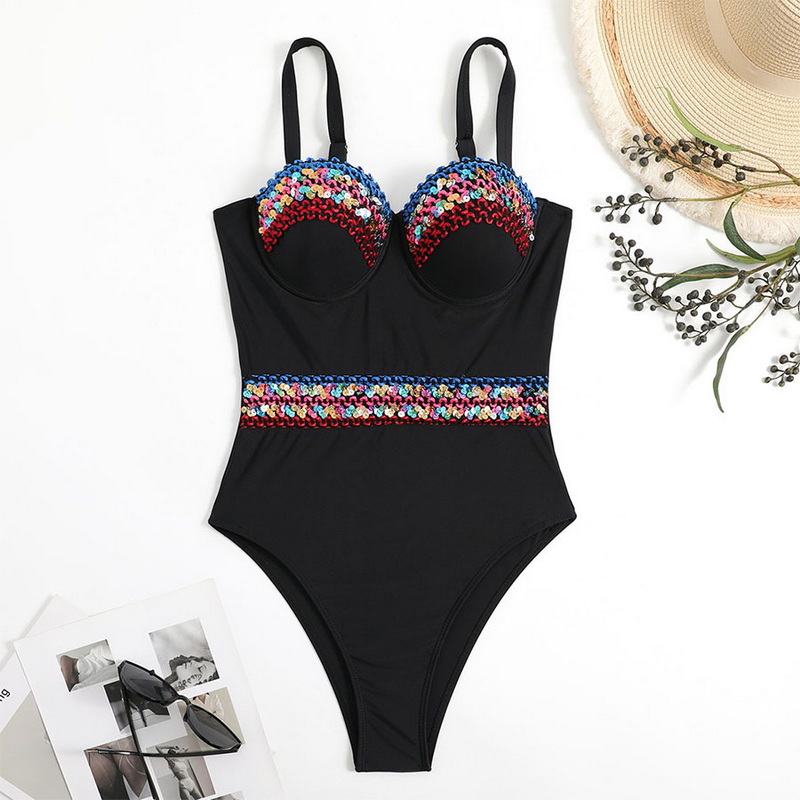 2025 New Western Style Bikini – Push-Up Strappy Backless One-Piece Swimsuit