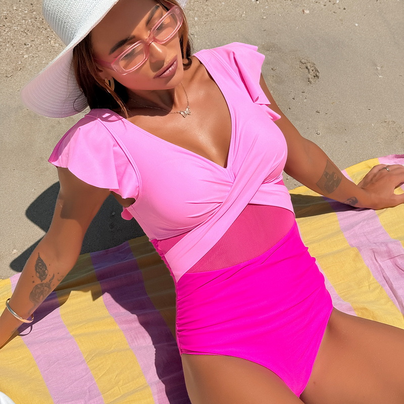 2025 One-Piece Swimsuit for Women - European Quick-Dry Sports Bikini Swimwear