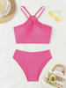 New Sexy Hollow Halter Bikini Set - Two-Piece Beach Swimsuit