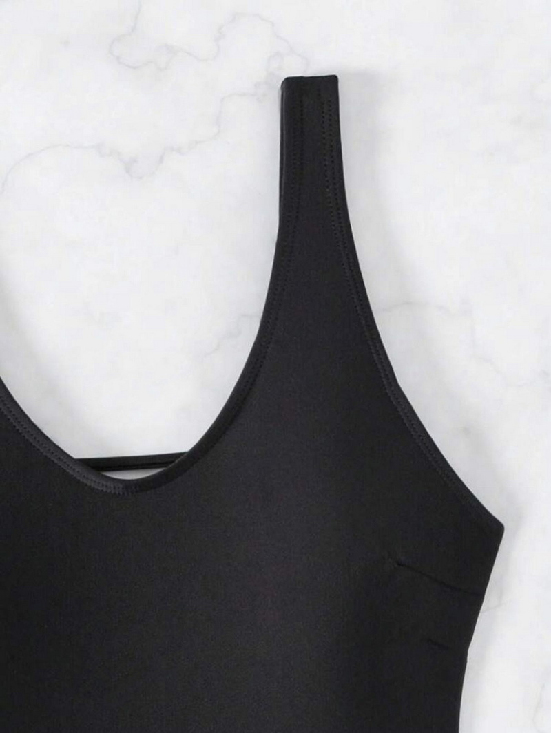 New Sexy One-Piece Swimsuit - Solid Color Backless Beachwear for Vacation_7