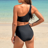 2025 One-Shoulder Two-Piece Swimsuit - Sexy Quick-Dry European Bikini
