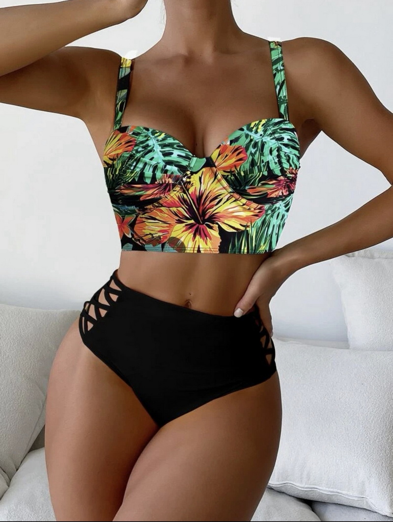 Sexy Underwire Printed Bikini - Hot Seller Two-Piece Wholesale Swimwear