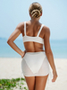 Summer Sexy Solid Color Knit Cutout Bikini - One-Piece Women's Swimwear