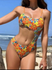 Sexy Floral One-Piece Bikini - Women's Swimwear New Arrival