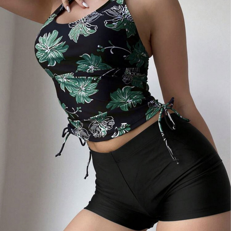 Sexy Printed Boxer Bikini Set - Pure Desire Two-Piece Women's Swimwear