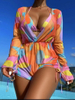Sexy Three-Piece Printed Mesh Bikini Set - Hot Seller for Beach Vacations