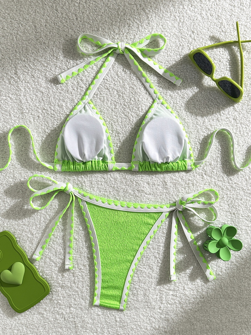 Solid Color Ins Style Bikini Swimwear For Women Sexy Beachwear_03