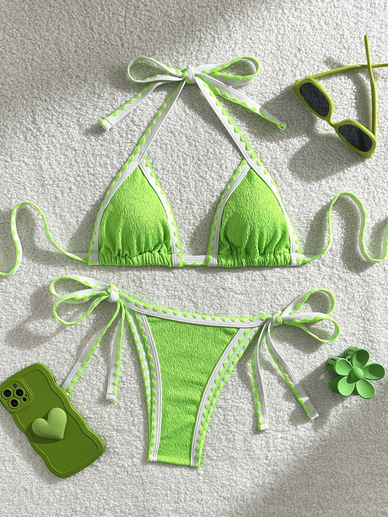 Solid Color Ins Style Bikini Swimwear For Women Sexy Beachwear_20