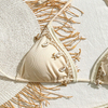 2025 New European and American Style Women's Tie-Back Halter Triangle Bikini – Elegant and Sexy Beach Swimwear for Hot Springs