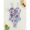 2025 Digital Print One-Piece Swimsuit With Strappy Bow Design