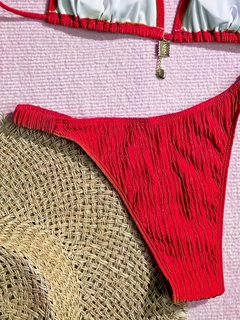2025 Fashion Two-Piece Bikini Set With Unique Fabric European Style_6