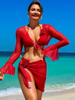 Sexy Four-Piece Bikini Set - Sun Protection Beach Vacation Swimwear