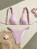 Solid Color Sexy Bikini - INS Style Women's Beach Swimwear