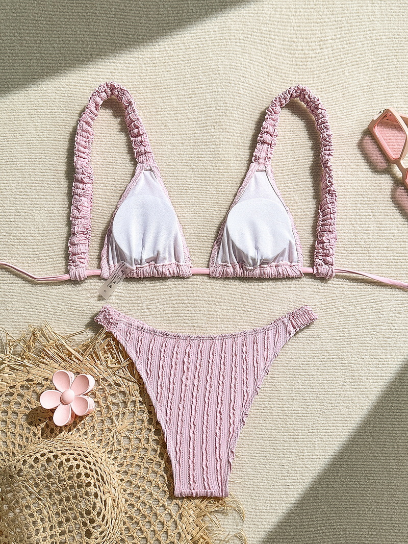 Solid Color Sexy Bikini - INS Style Women's Beach Swimwear_11