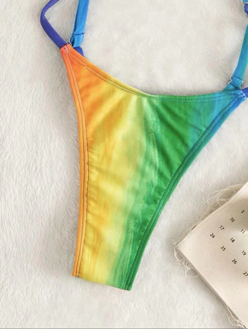 Colorful Tie One-Piece Bikini - INS Style Hot Seller_8