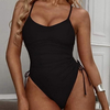 2025 New European One-Piece Swimsuit With Sexy Deep V Straps And Tummy Control