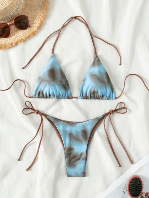 Hot-Selling 3-Piece Tie-Up Bikini Set - Fashionable Vacation Swimwear for Women