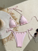 2025 New Shell Triangle Bikini Set - Halter Tie-Up Sexy Swimsuit for Women