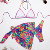 In-Stock 2025 New European and American Sexy Floral Three-Piece Bikini Set