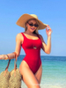European and American New Hollow Out One-Piece Bikini High Cut Strapless Swimsuit