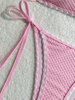 2025 Sexy Solid Color Bikini - Shell Edge Tie-Up Women's Swimwear