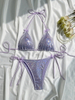 2025 Sexy Solid Color Bow Bikini - Women's Beach Vacation Swimwear