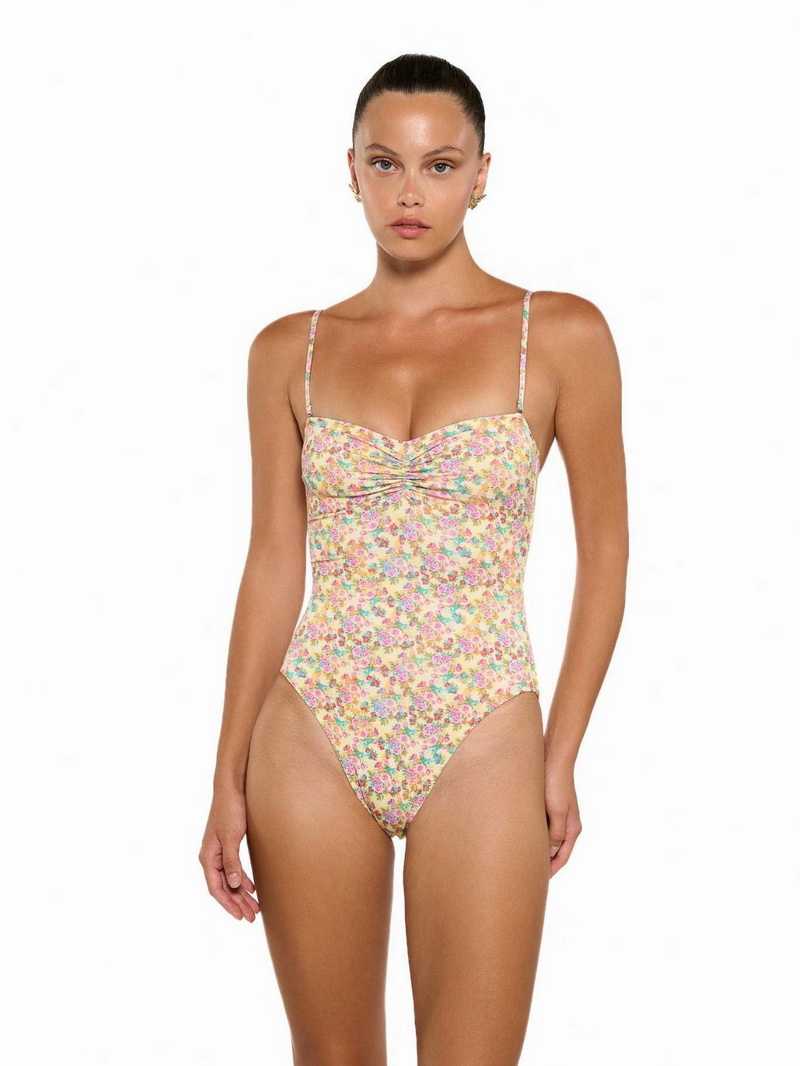 New Floral One-Piece Swimsuit for Women – Slim Fit, Sexy Bikini with Removable Shoulder Straps