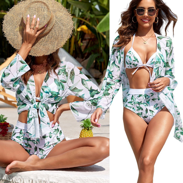 2025 New Hard-Cup Bikini Three-Piece Swimsuit Set