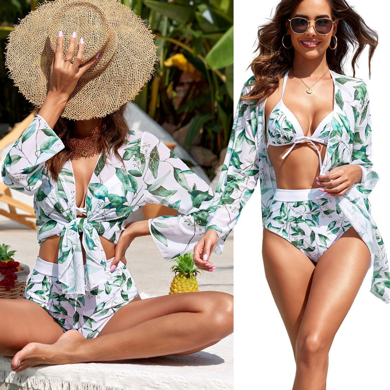 2025 New Hard-Cup Bikini Three-Piece Swimsuit Set