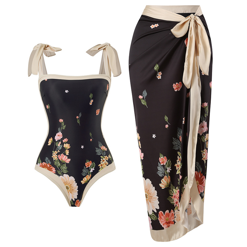 2025 New Moroccan Print One-Piece Sheer Skirt Two-Piece Swimsuit_04