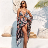 2025 New Retro Print Hot-Selling One-Piece Two-Piece Beach Skirt Swimsuit